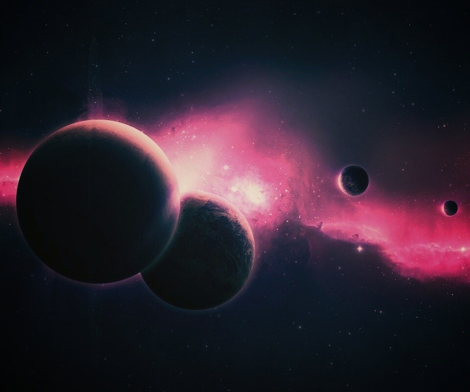 Фиолетовая вселенная обои