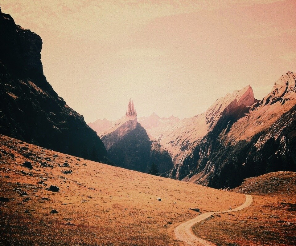 Храм в горах обои