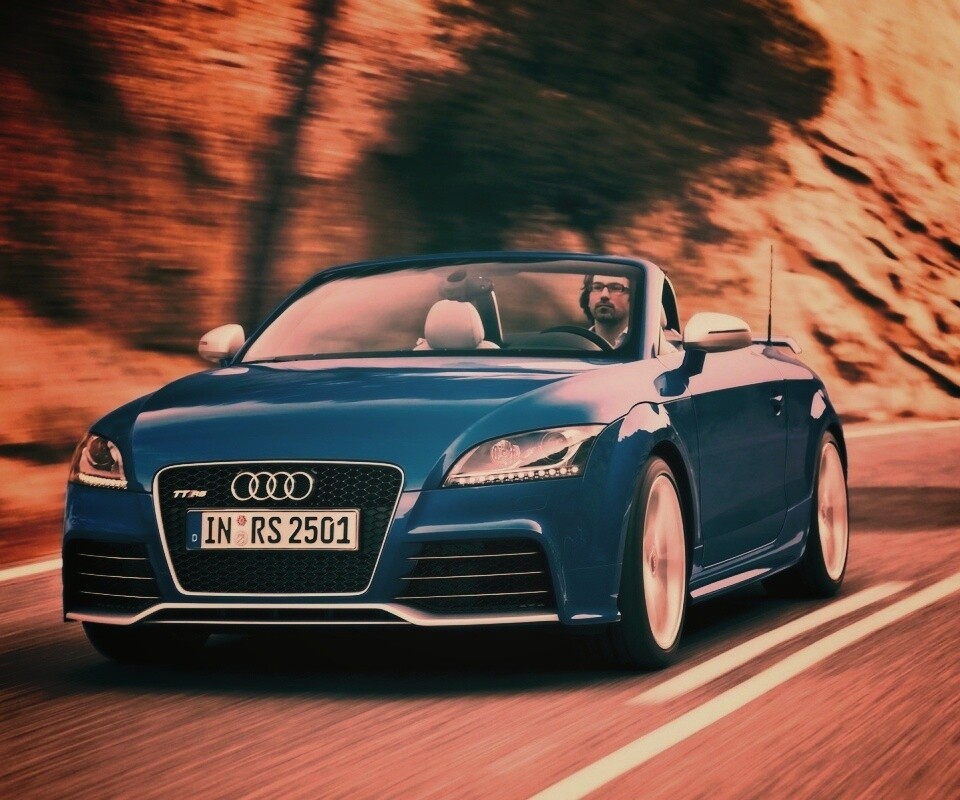 Кабриолет ауди: вид спереди обои