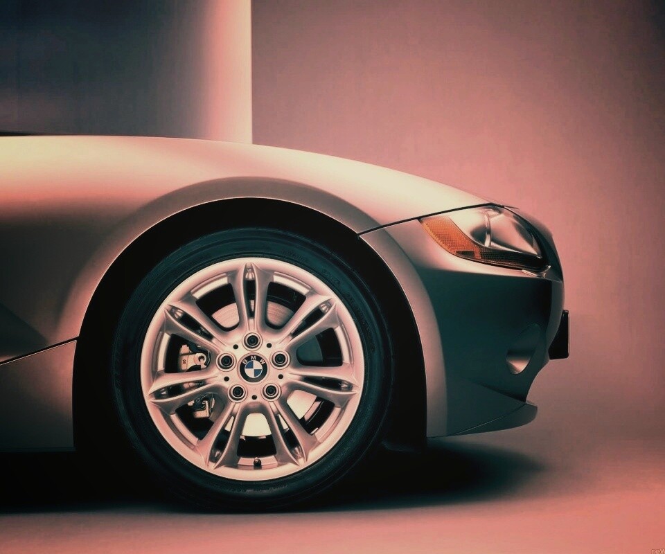 Переднее колесо автомобиля БМВ обои