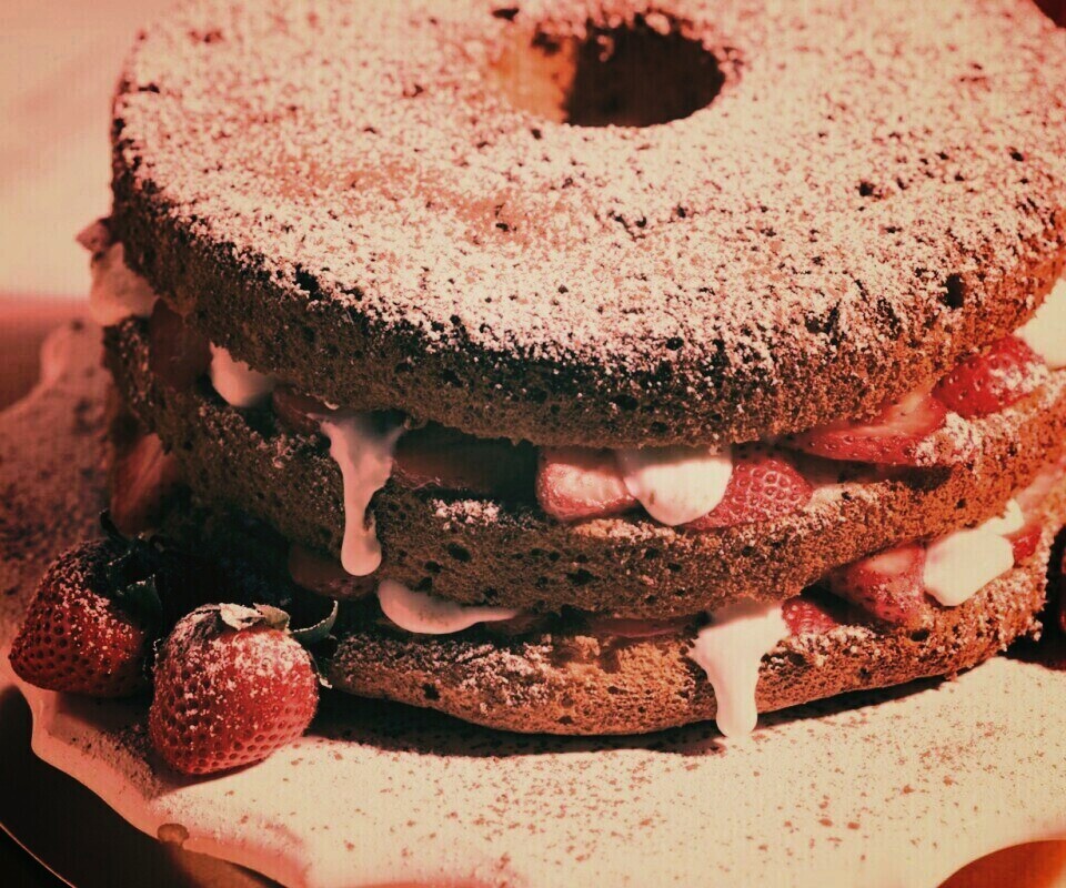 Десерт с фруктами обои