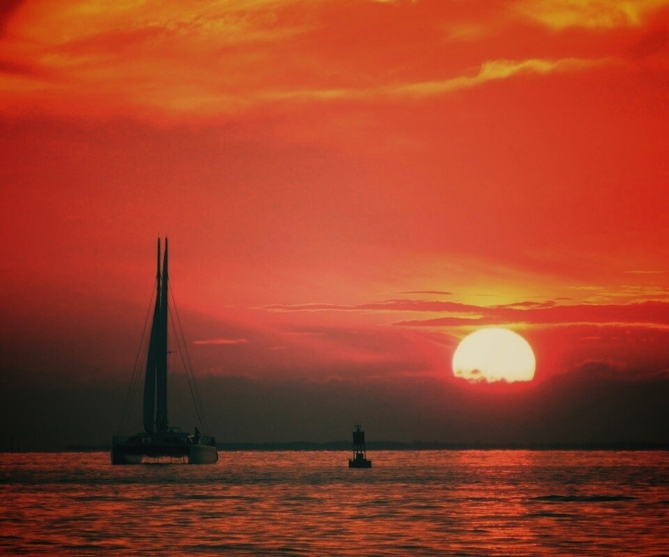 Празднование заката обои