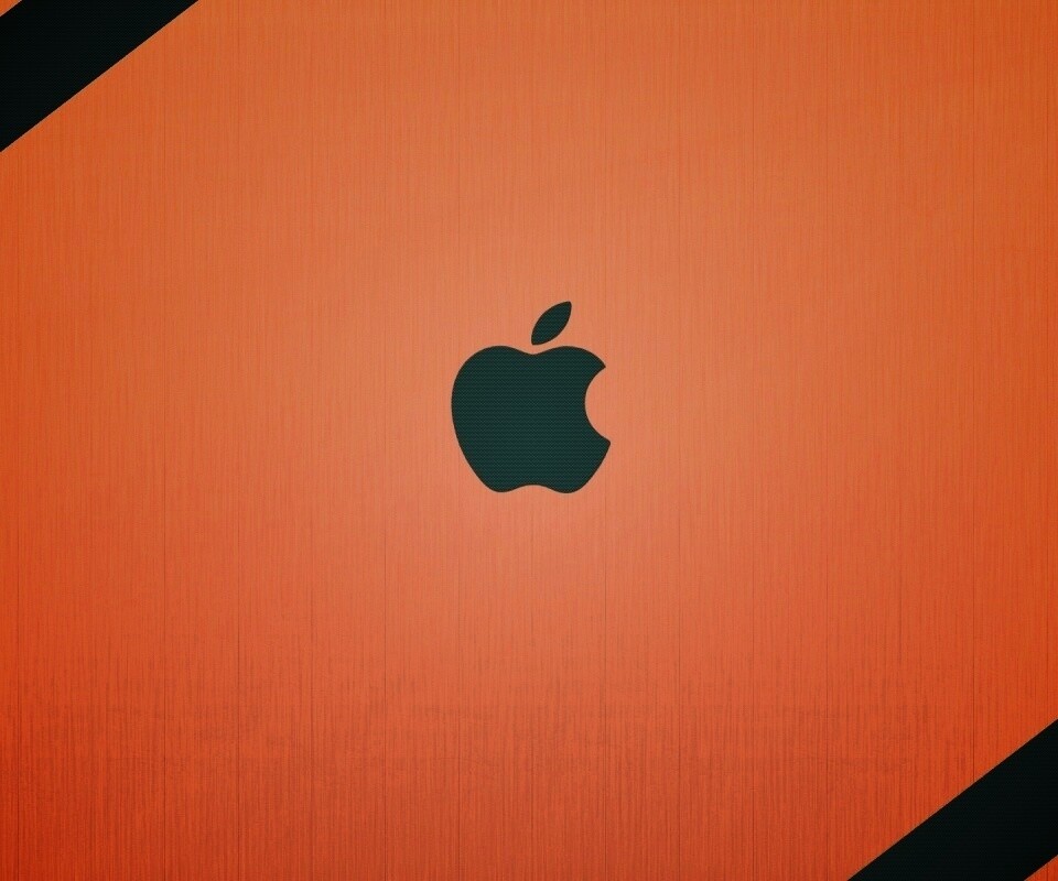 Apple на деревянном покрытие обои