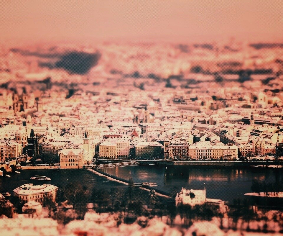 Вид на город обои