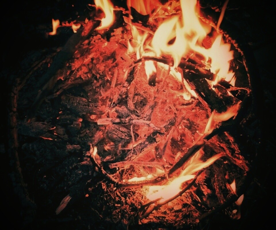 Костёр крупным планом обои