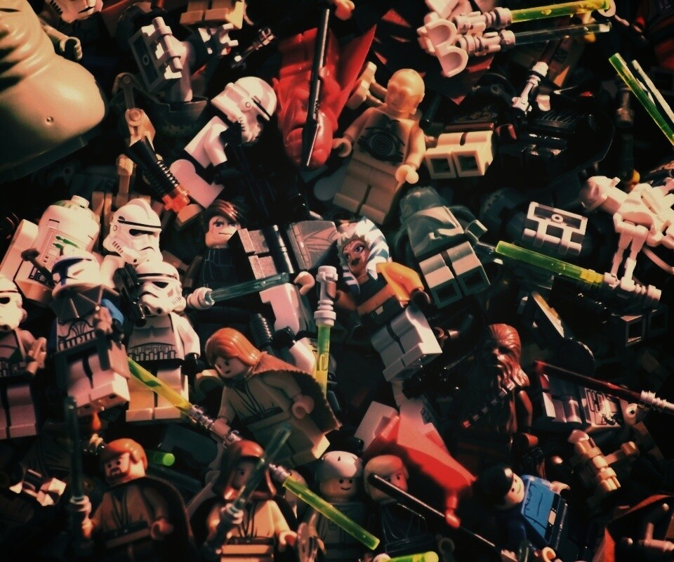 Человечки лего по мотивам звездных войн обои