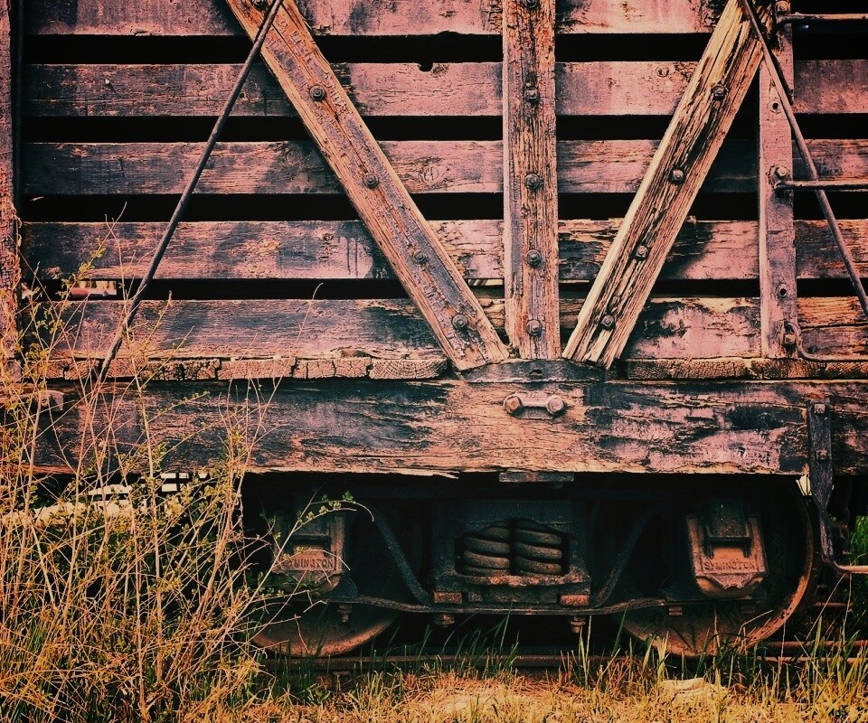 Старый грузовой вагон обои