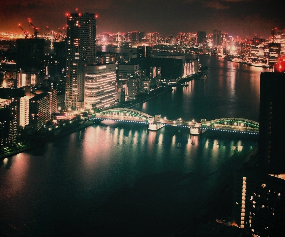 Ночной город обои