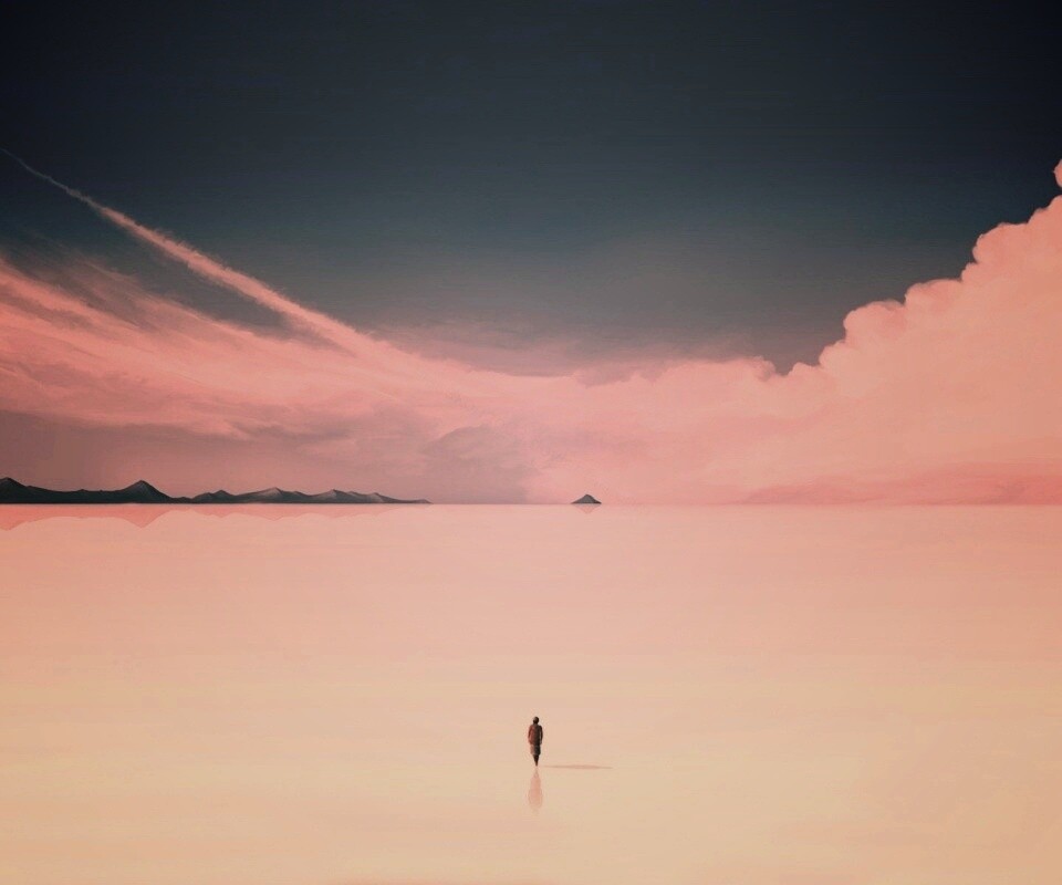 Человек и пустошь обои