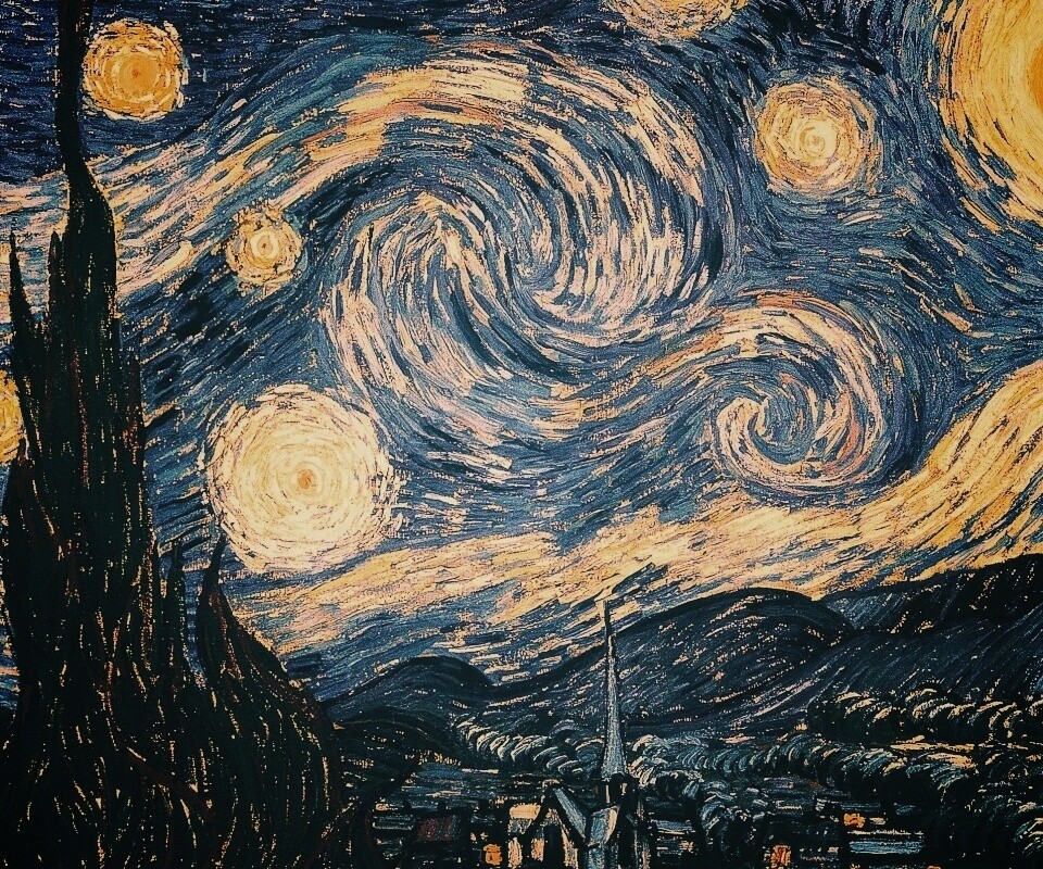 Рисунок города маслом обои