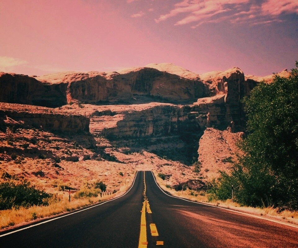 Дорога в горах обои