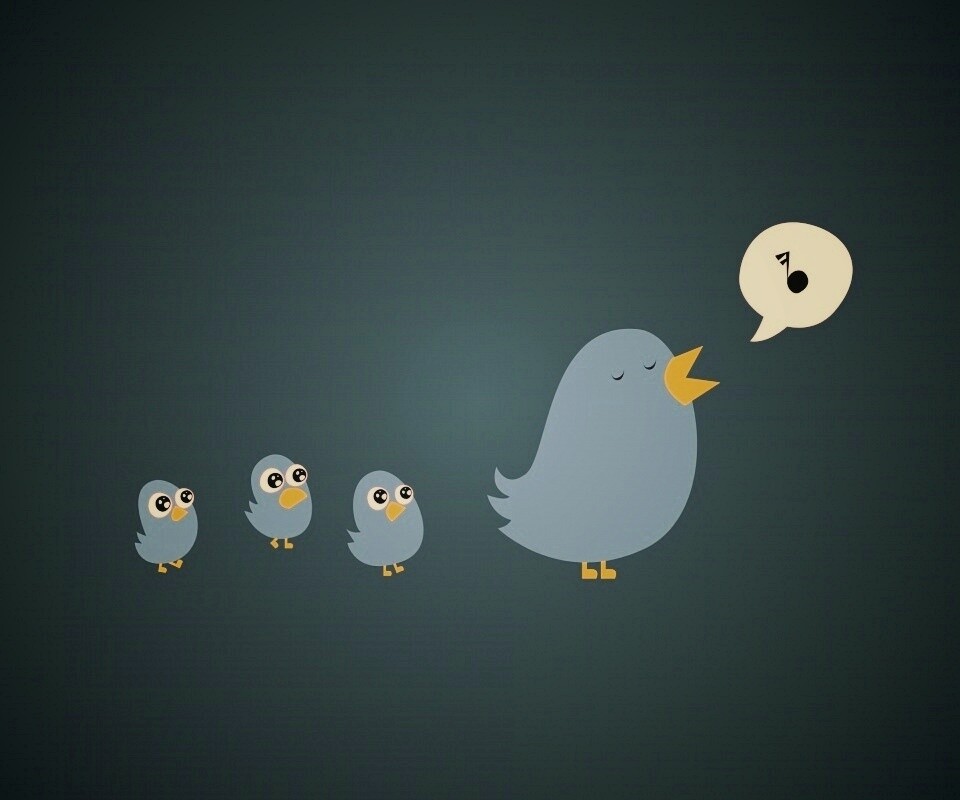 Поющая птица обои