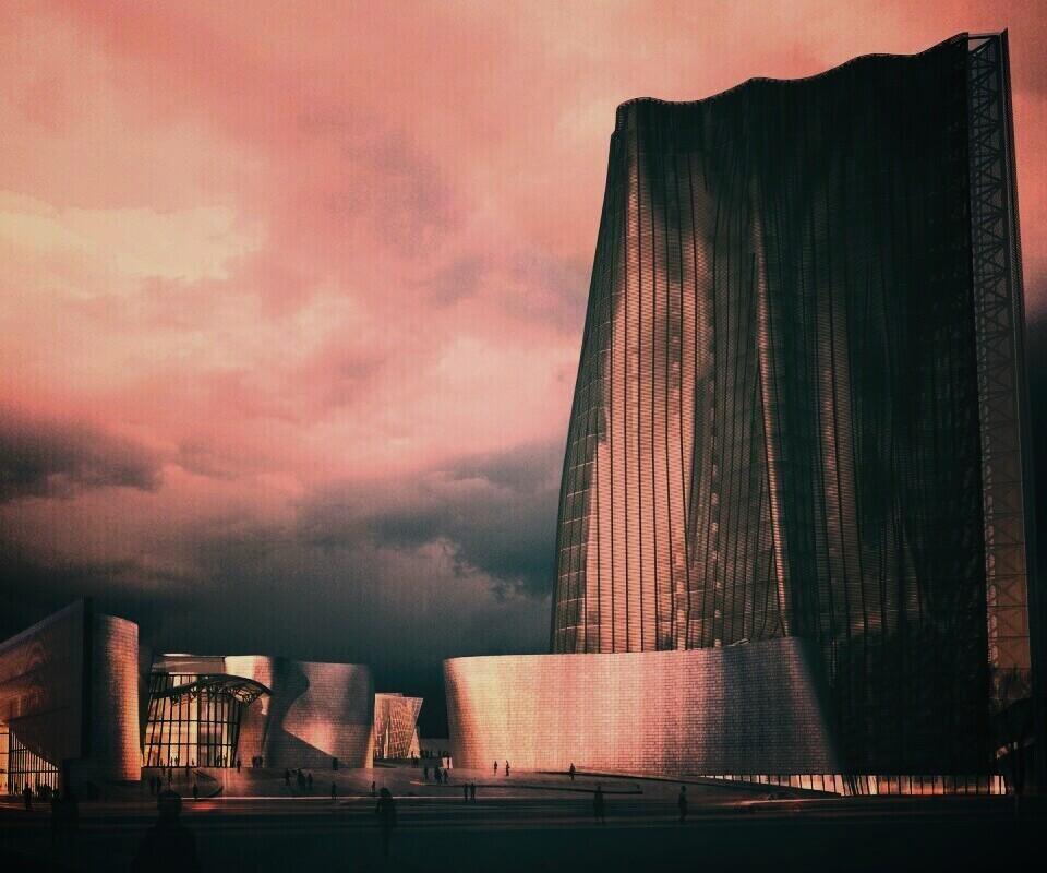 Здание обои