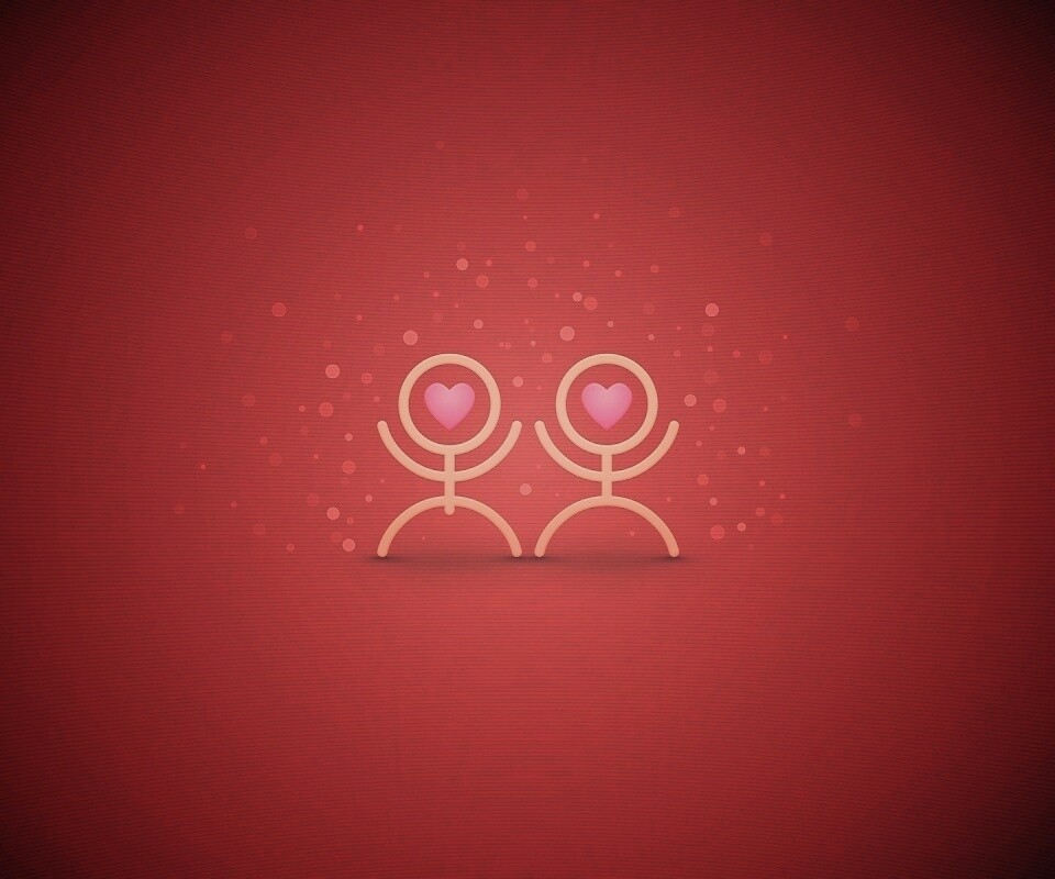 Влюблённые человечки обои