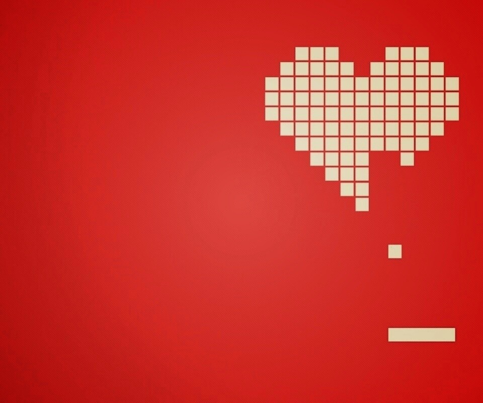 Уровень в виде сердца обои