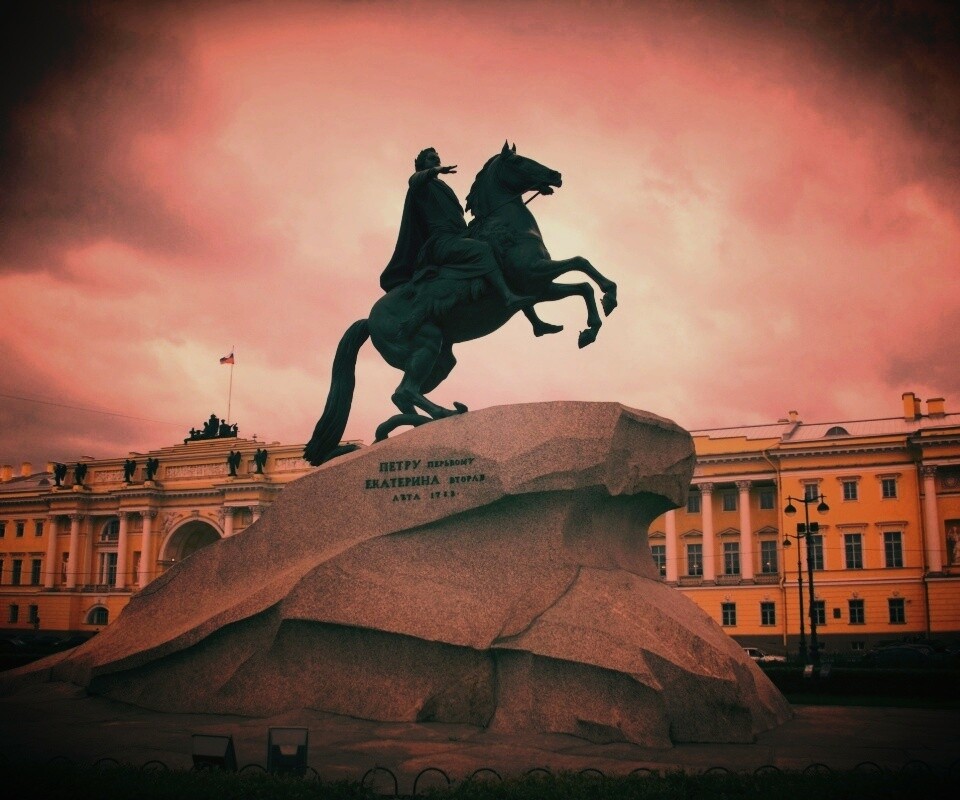 Медный Всадник в Питере обои
