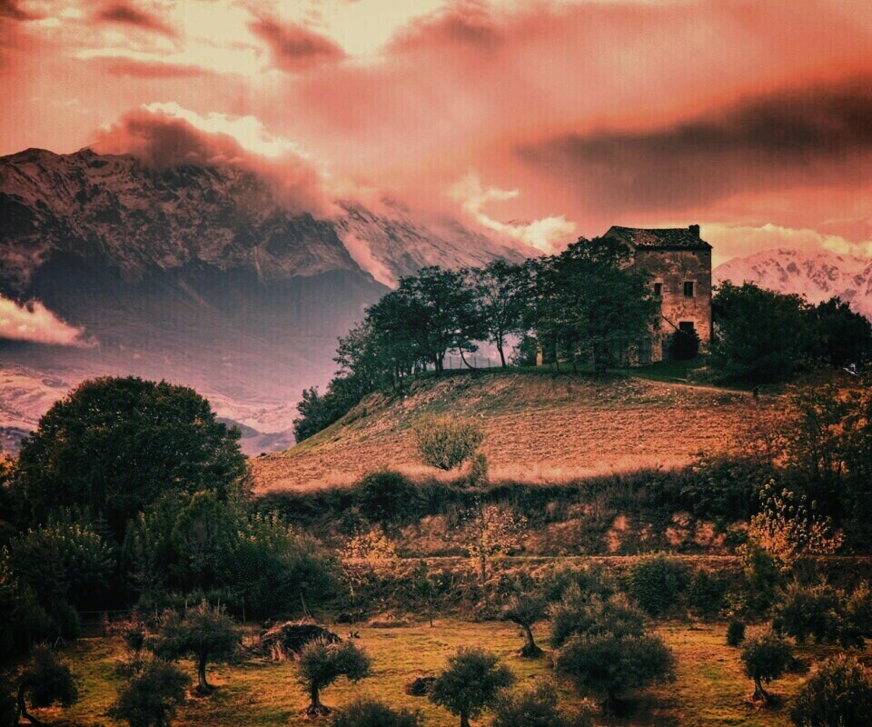 Горный пейзаж обои