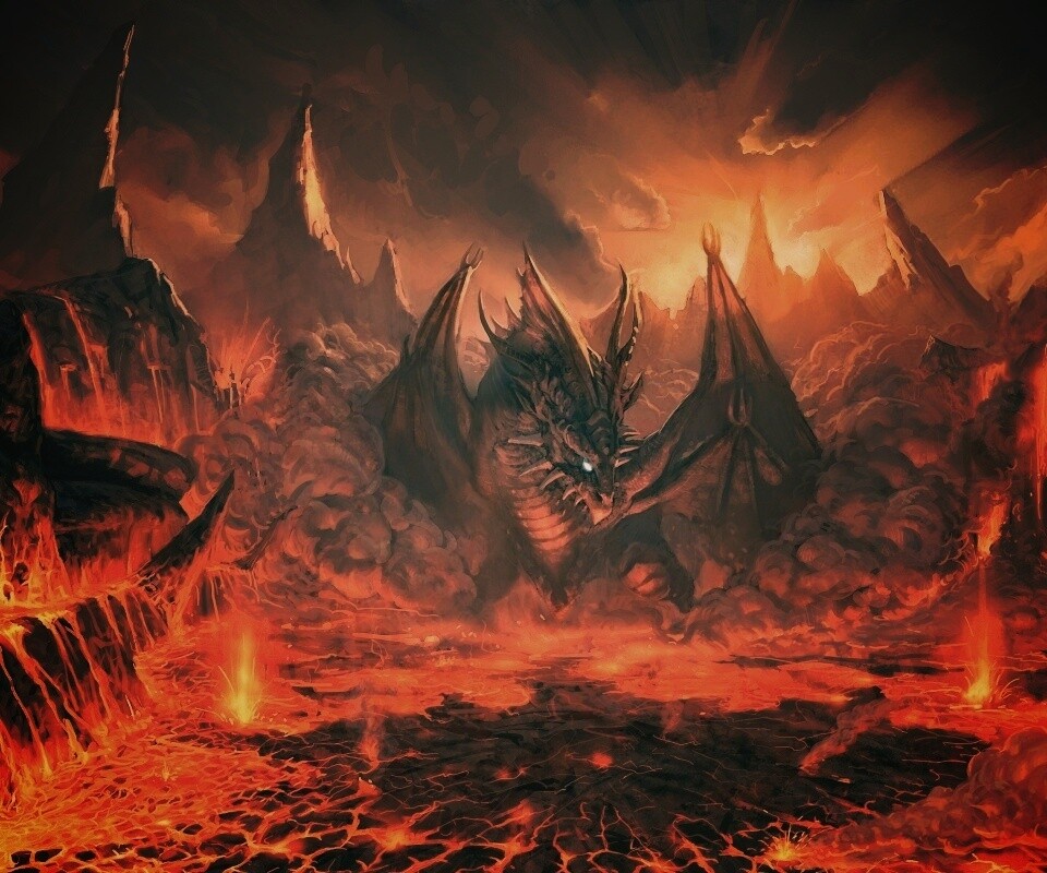 Огненный дракон обои