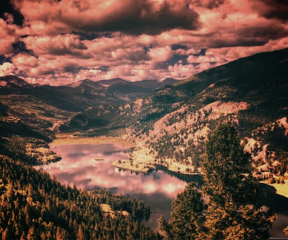 Горное озеро обои