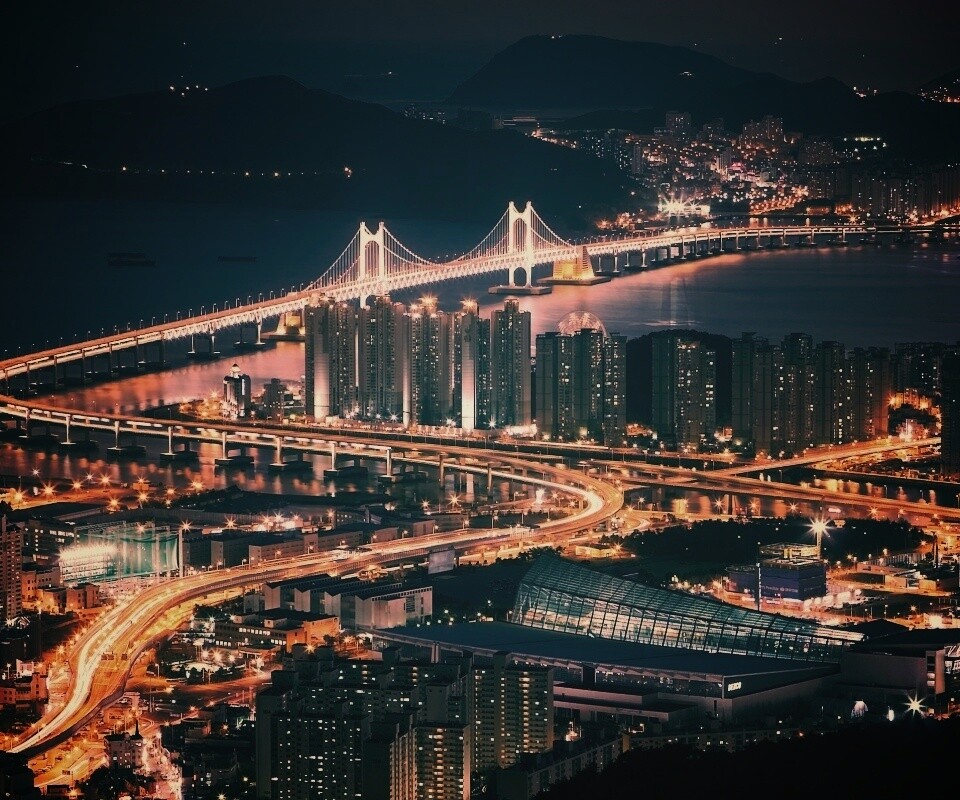 Ночной город обои