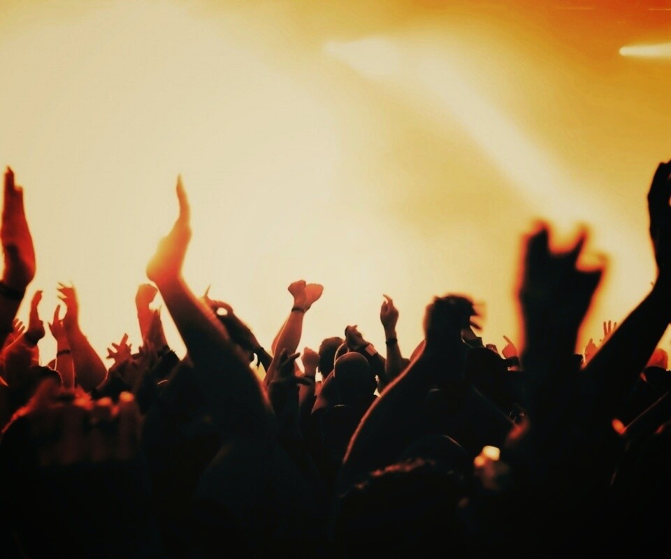 Руки людей на концерте обои