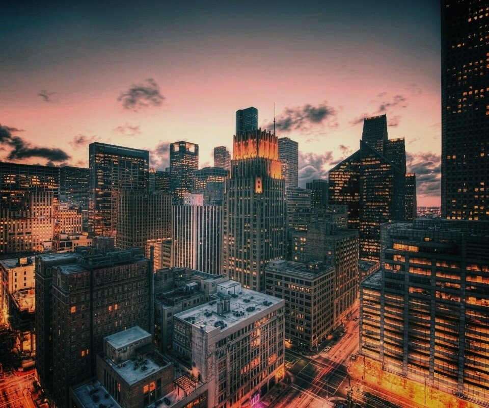 Бизнес-центр сверху обои