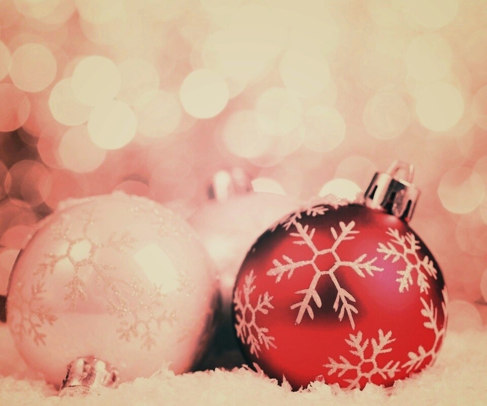 Новогодние игрушки обои
