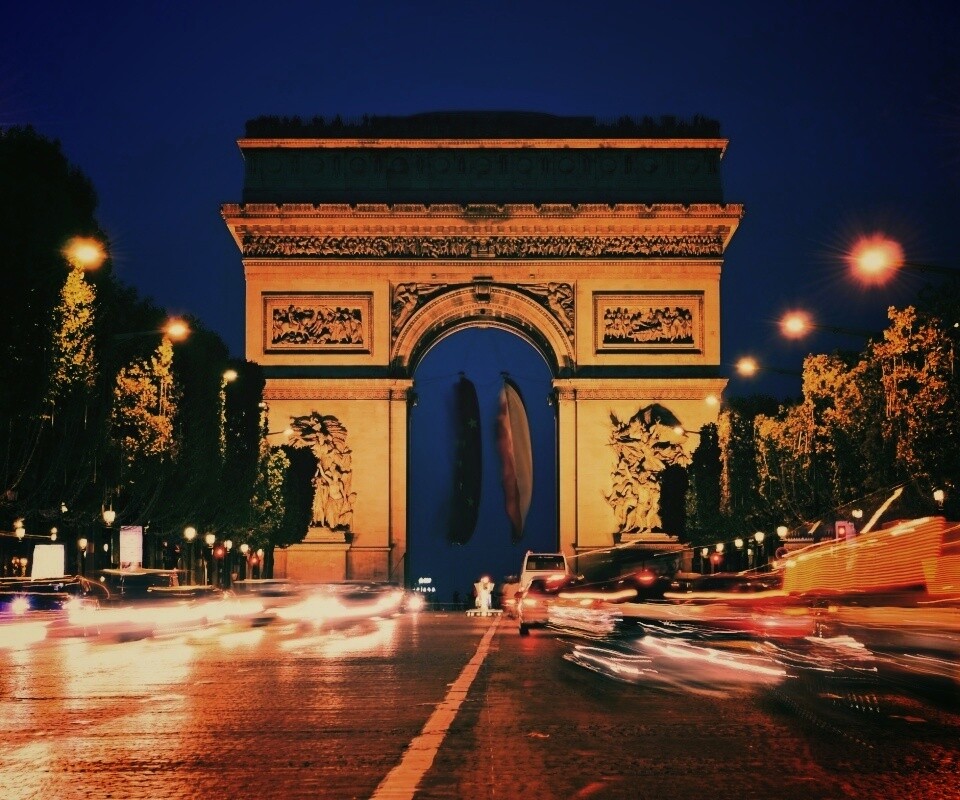 Арка на елисейских полях обои