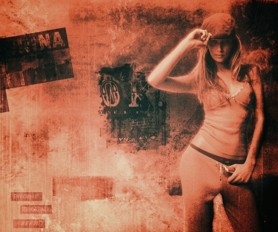 Винтажная девушка обои