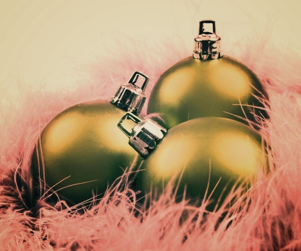 Новогодние шарики обои