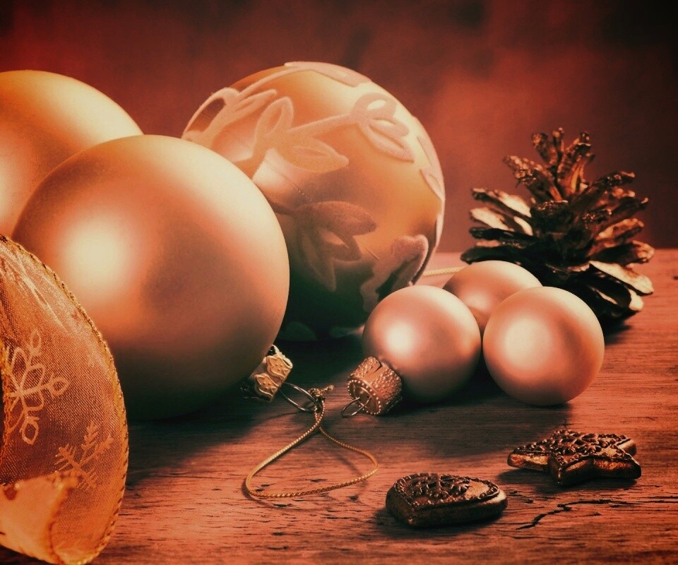 Новогодние атрибуты обои