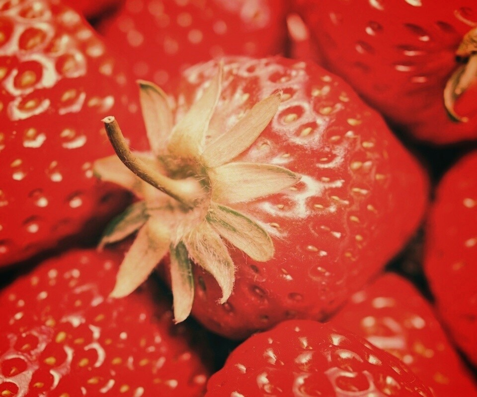 Сочная клубничка обои