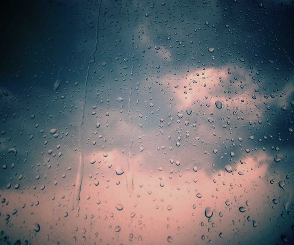 Капли на стекле обои