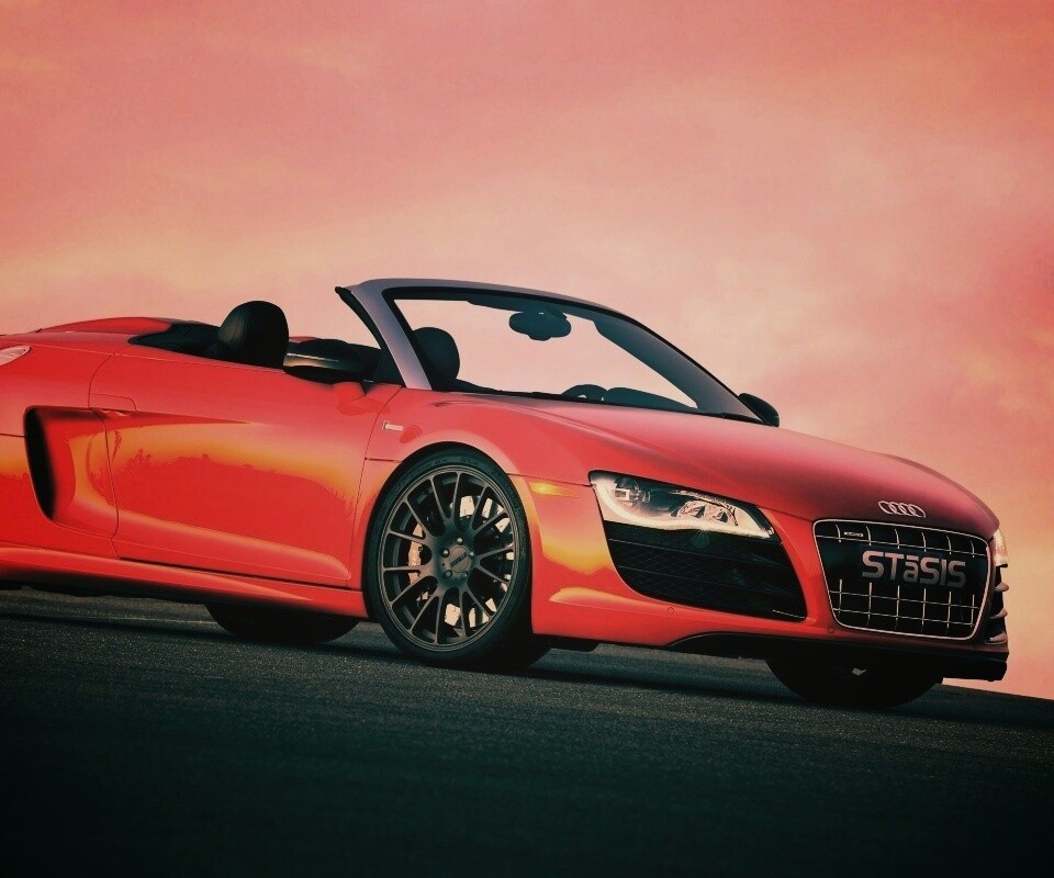 Красная Audi обои