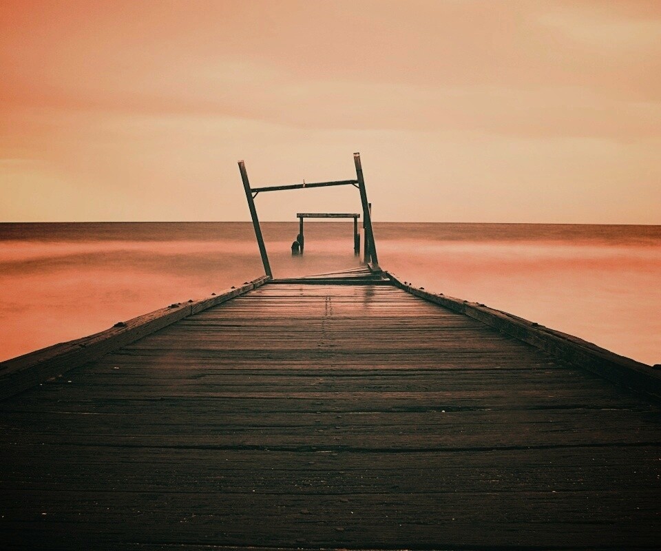 Мостки до горизонта обои