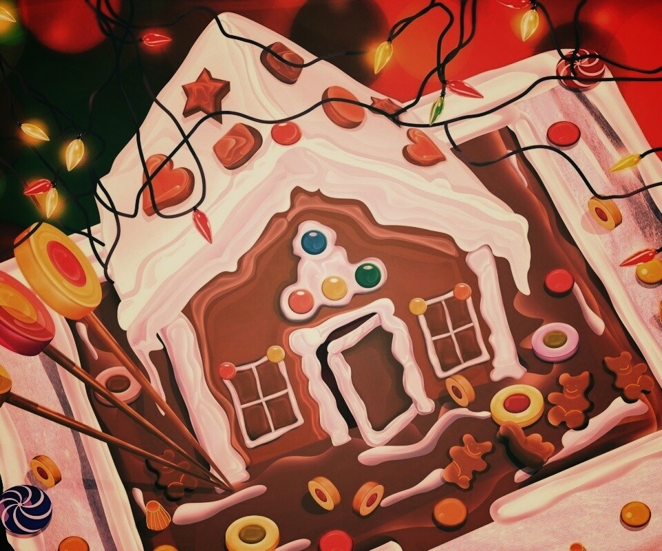 Пряничный домик обои