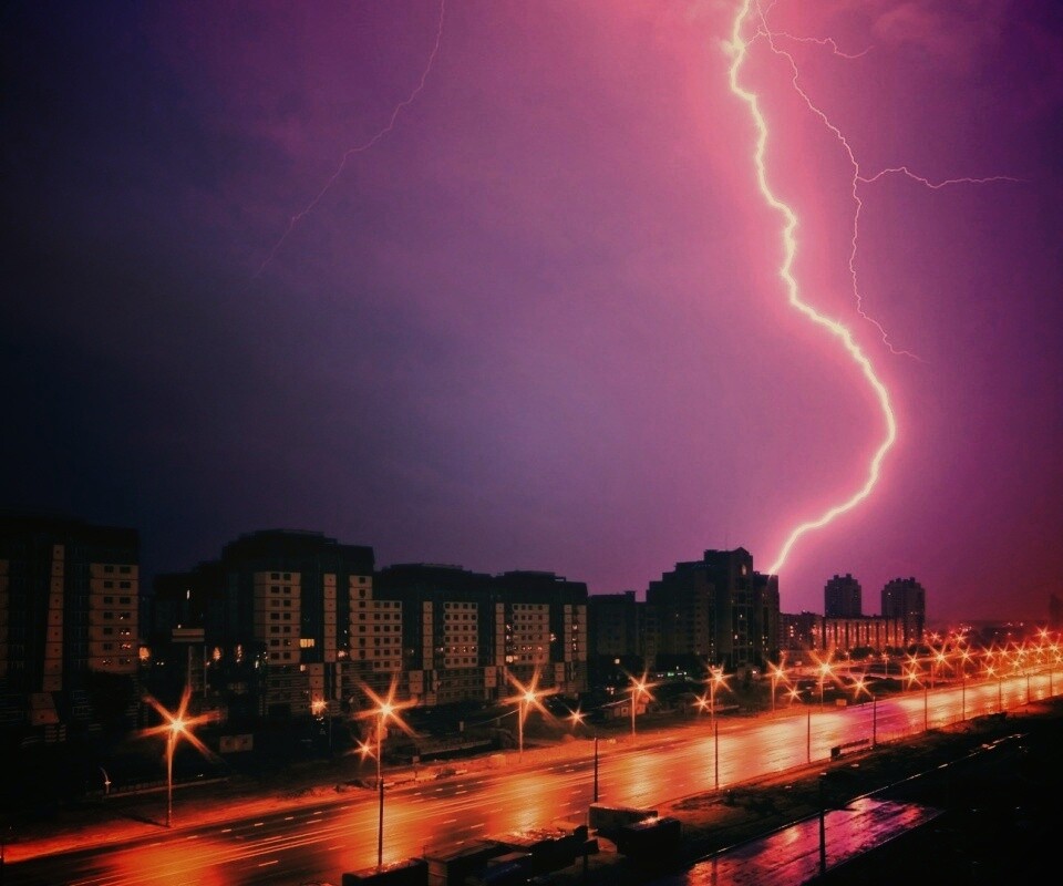 Молния обои