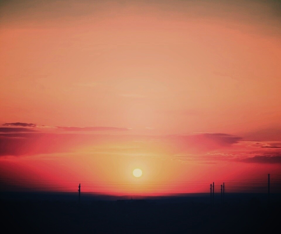 Сказочный закат обои