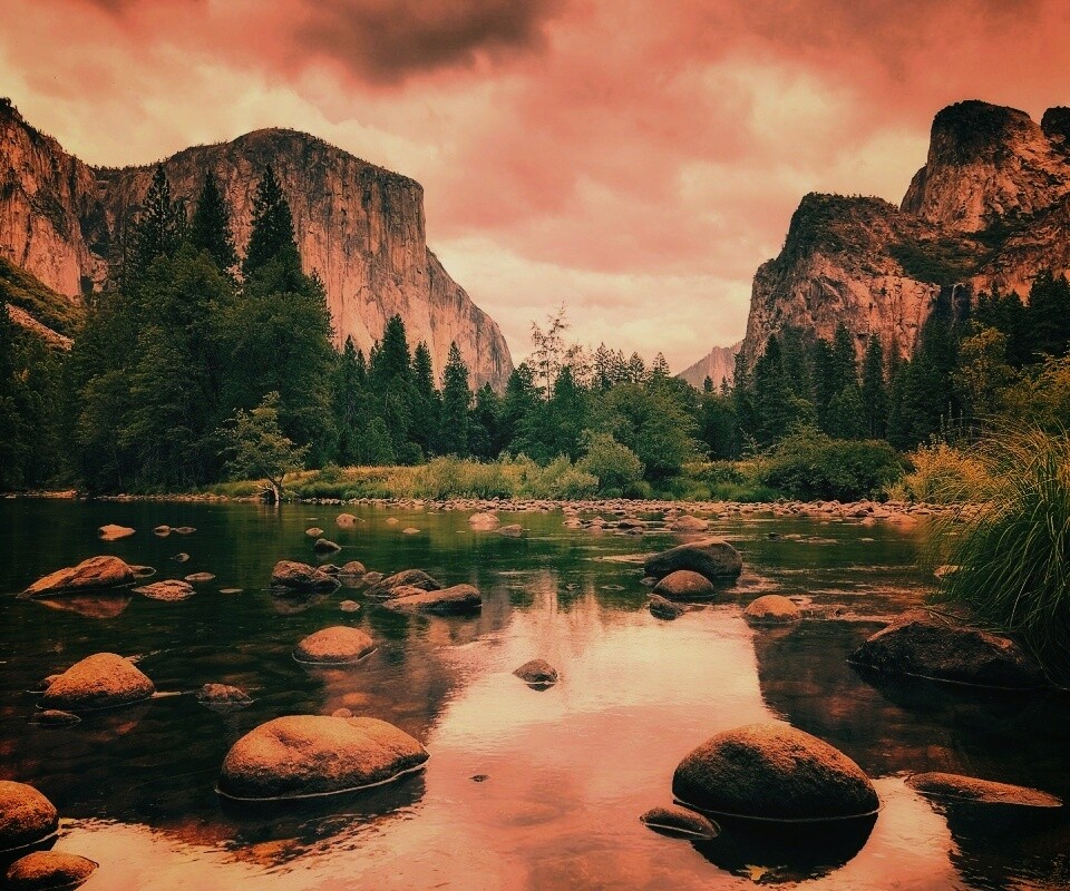 Мелкое русло реки обои