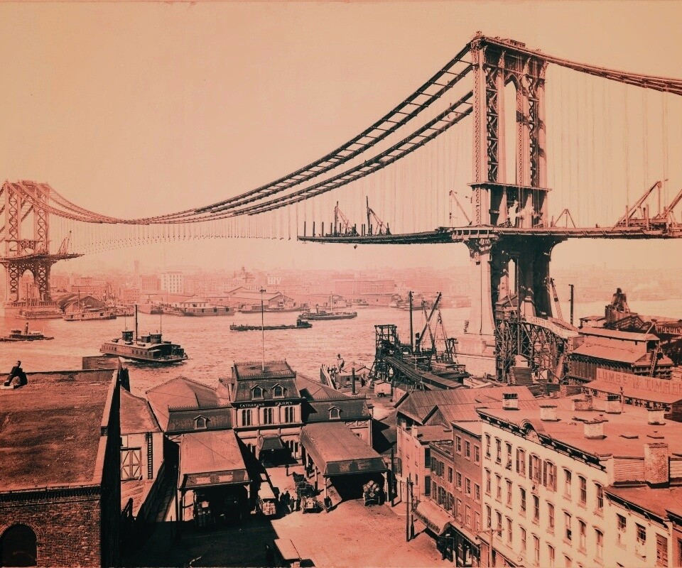 Постройка моста обои