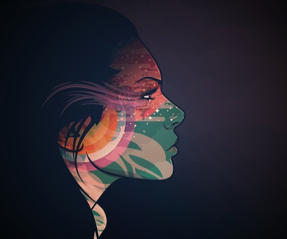 Профиль девушки обои