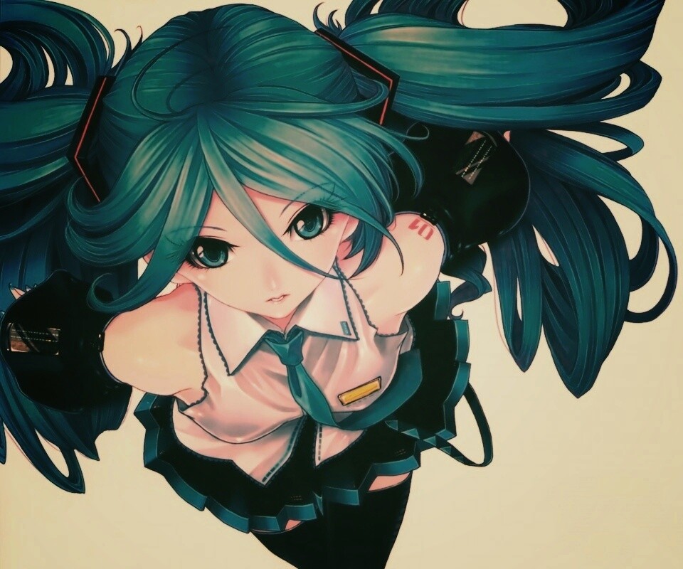 Синеволосая Хатсуне Мику обои