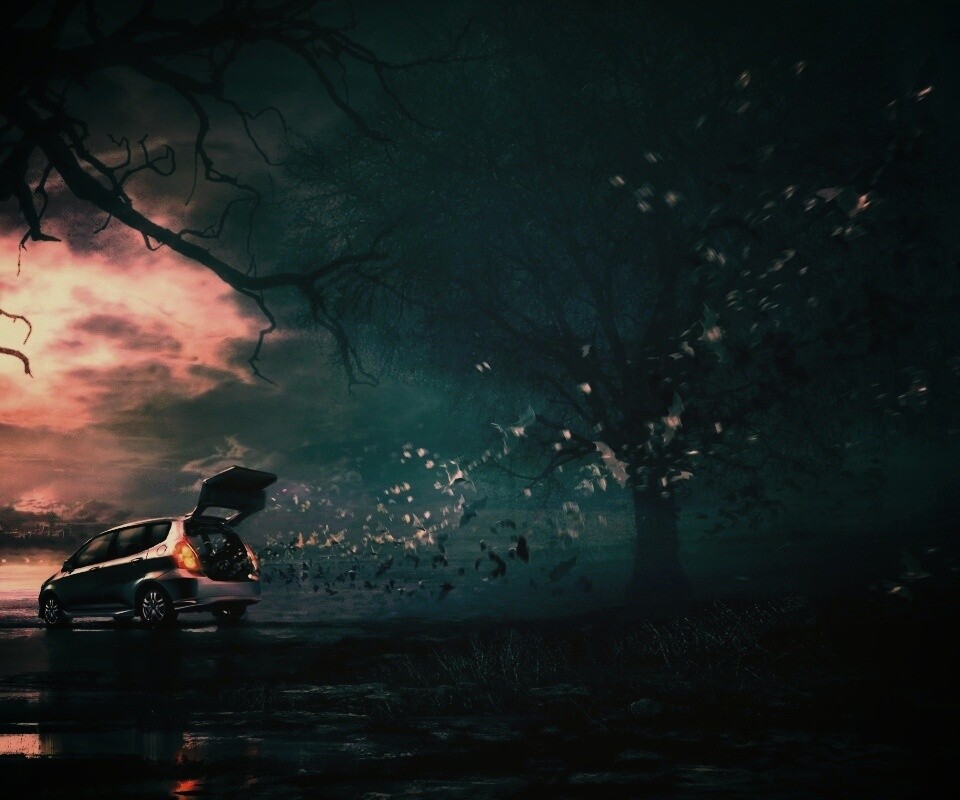 Темное авто обои