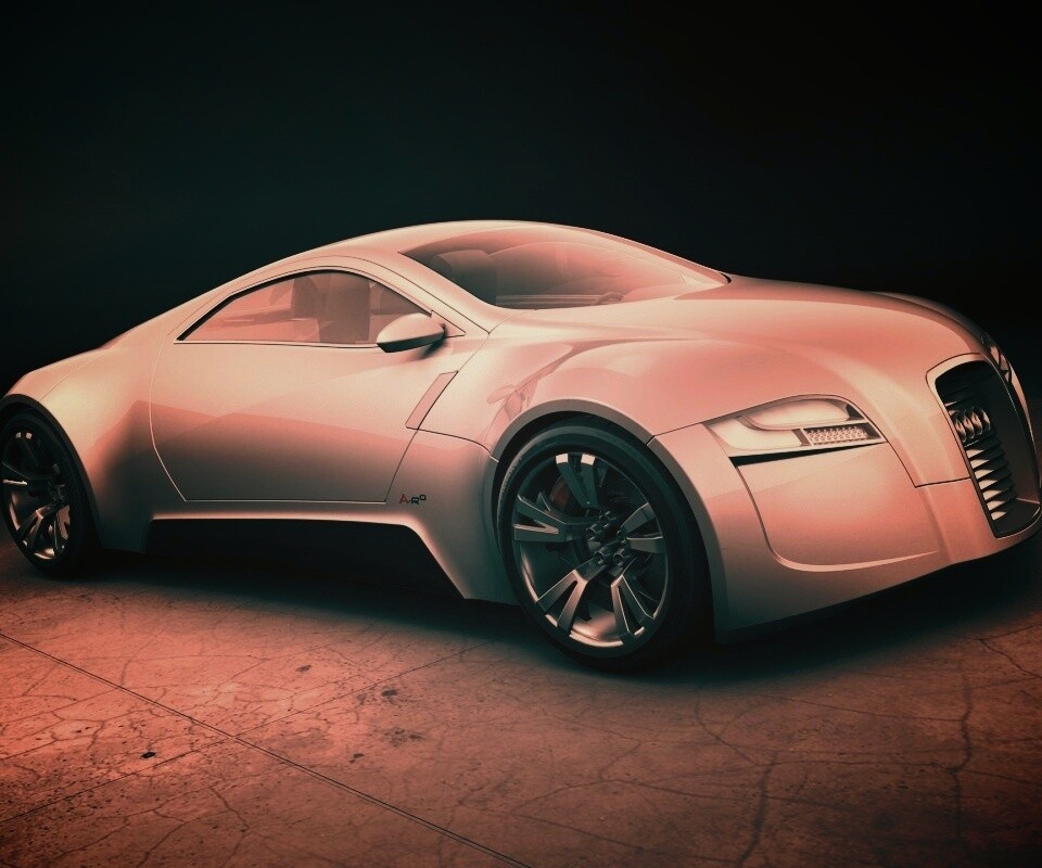 Серебристый концепт ауди обои