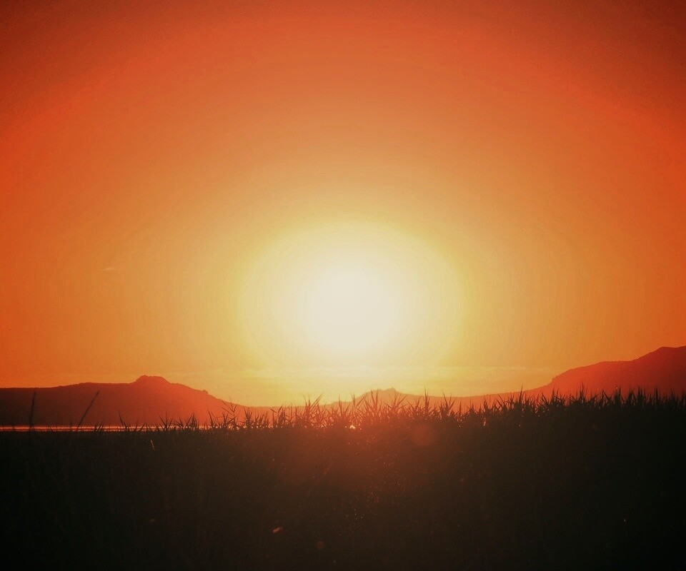 Сельский закат обои