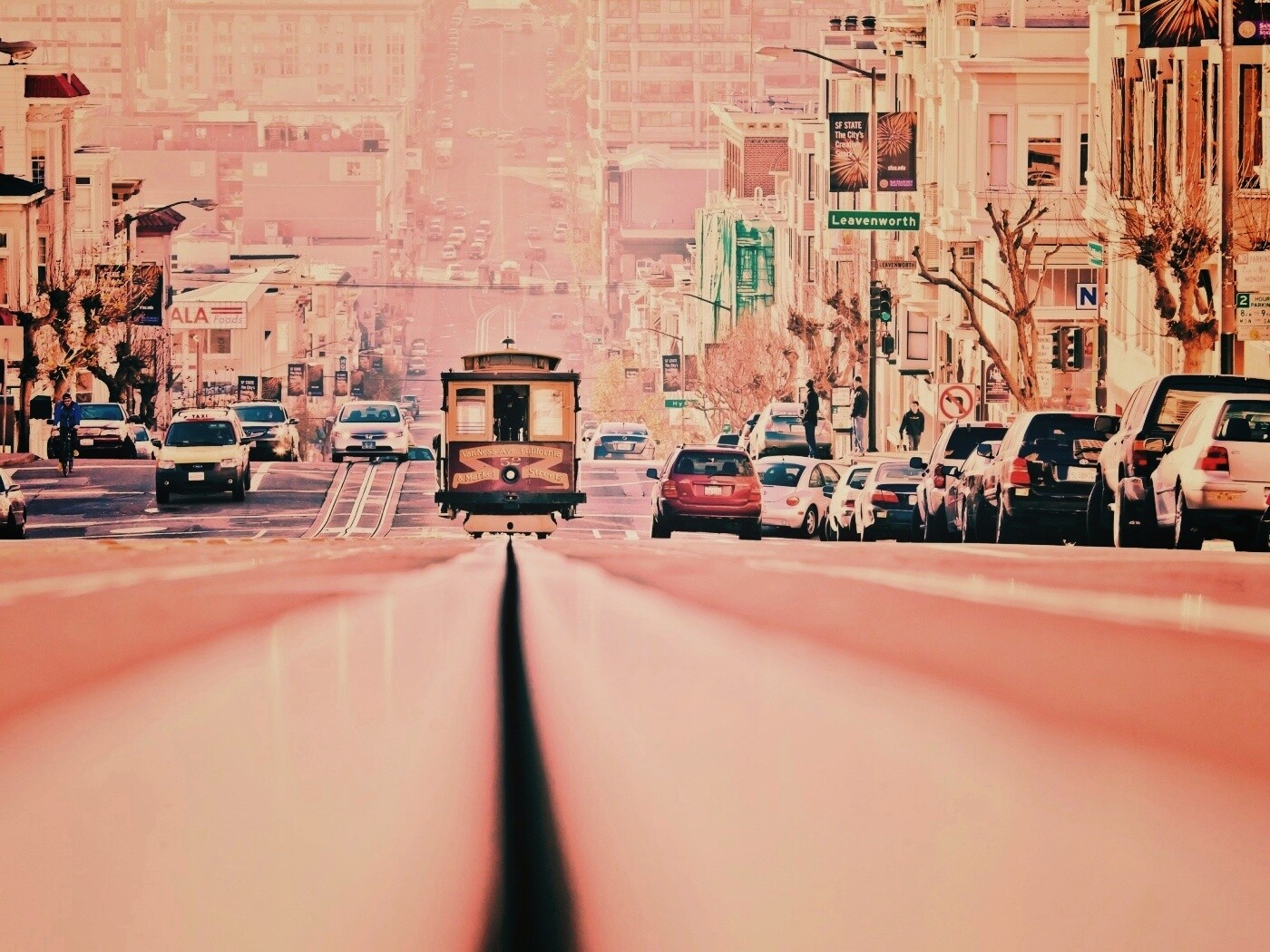 Утро в городе обои