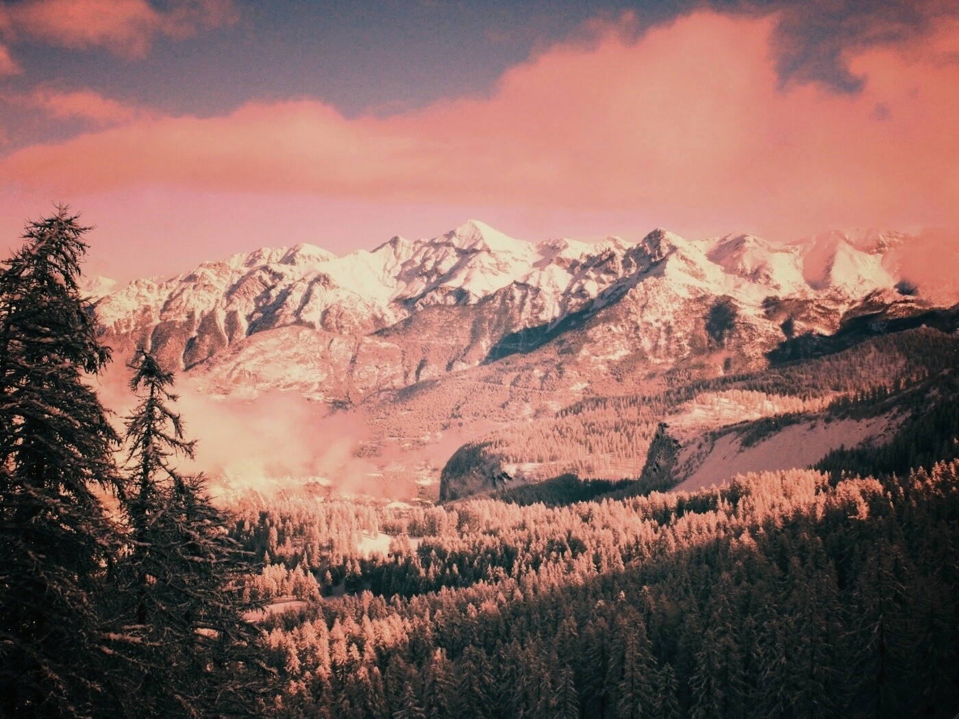 Горный пейзаж обои