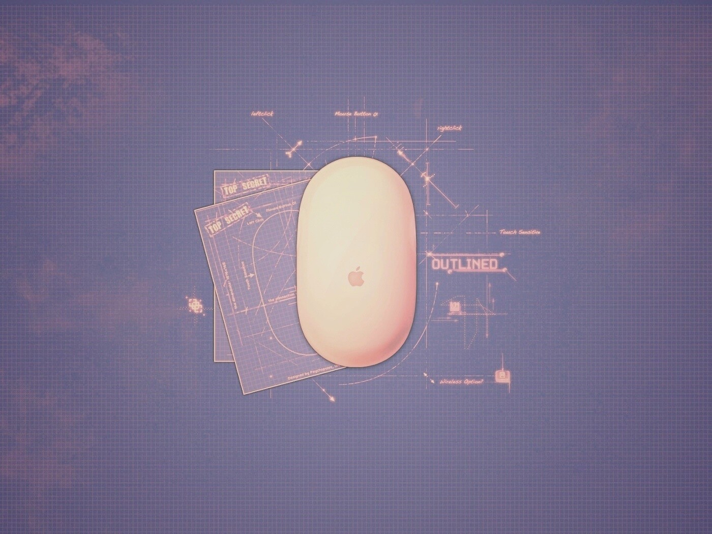 Чертеж яблочной мышки обои