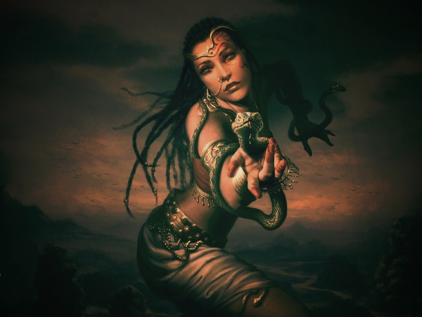 Приручательница змей обои