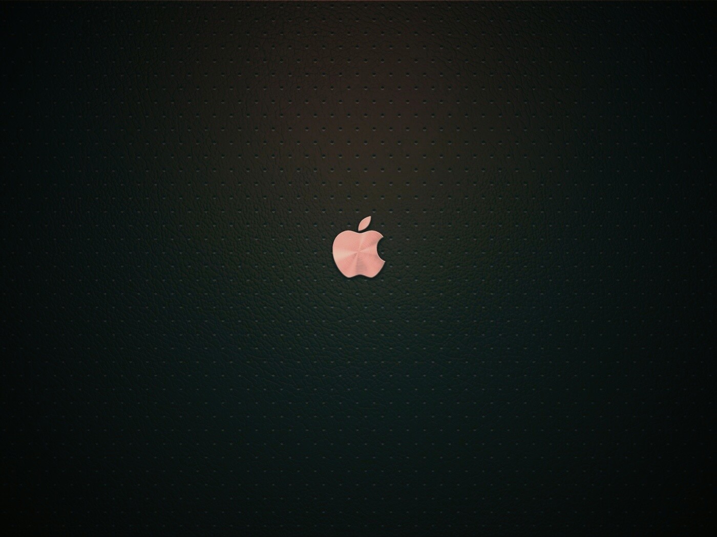 Маленький логотип Apple на перфорированной коже обои